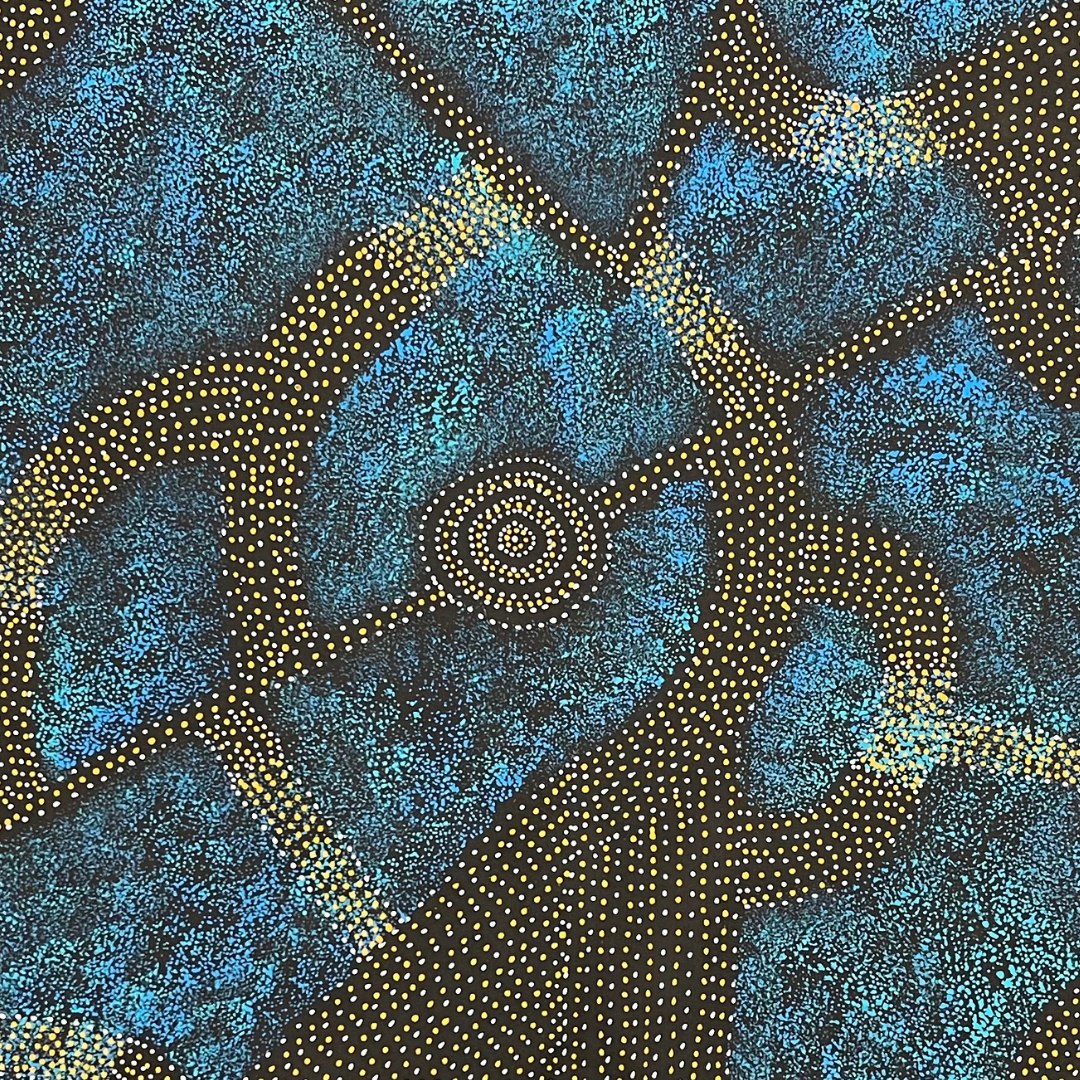 Gracie Morton Pwerle, "Bush Plum" 1990 x 1100 Aboriginal Art