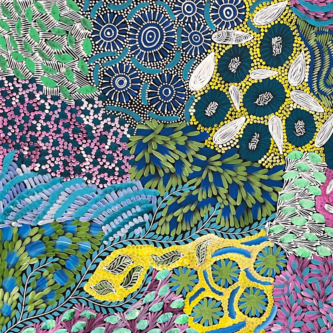 Karen Bird, "My Country" 2000 x 900 Aboriginal Art Bright