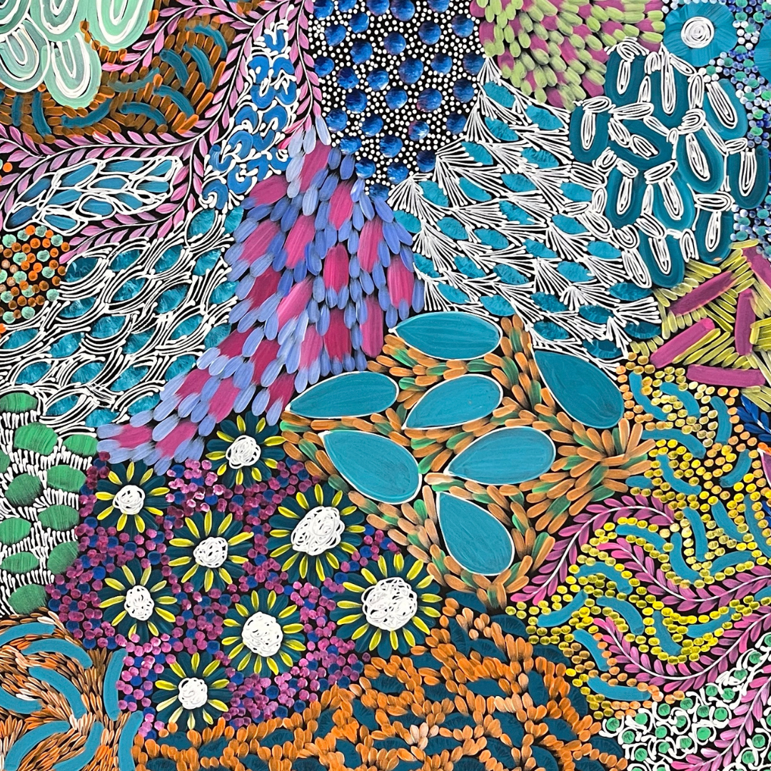 Karen Bird, "My Country" 2000 x 890 Aboriginal Art Bright