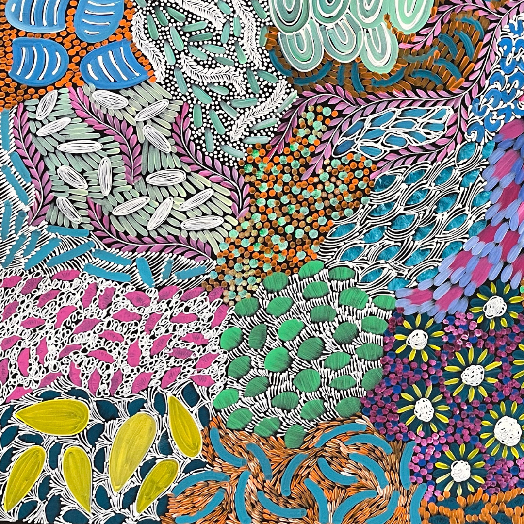 Karen Bird, "My Country" 2000 x 890 Aboriginal Art Bright