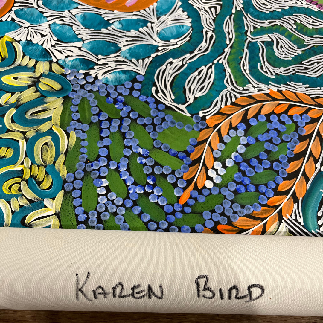 Karen Bird, "My Country" 2100 x 880 Aboriginal Art