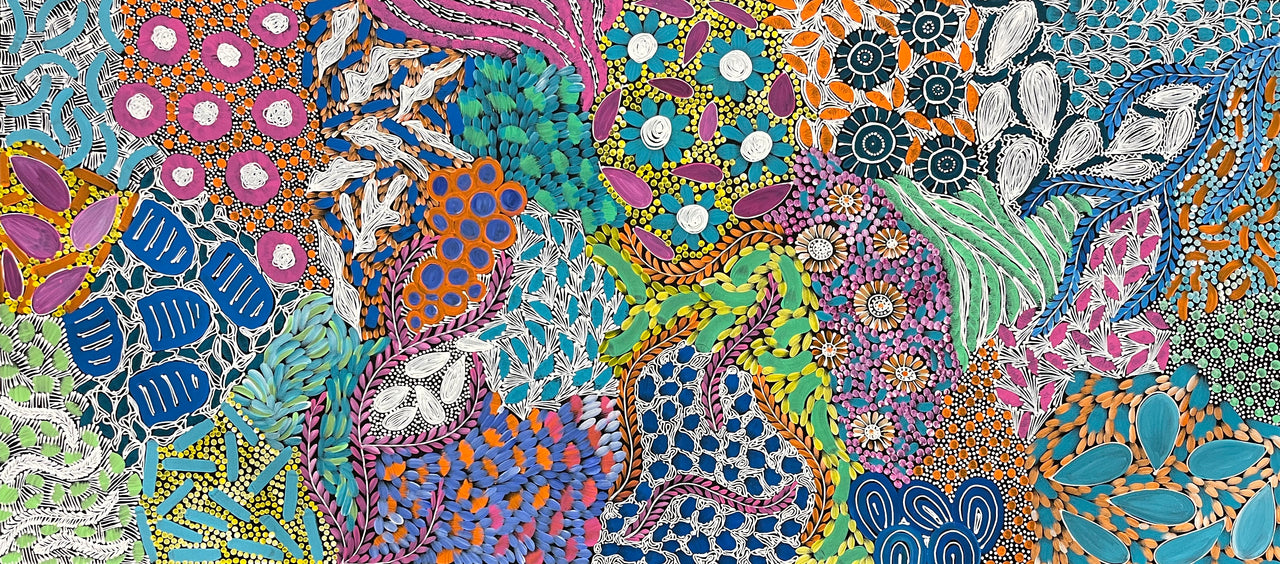 Karen Bird, "My Country" 2000 x 890 Aboriginal Art