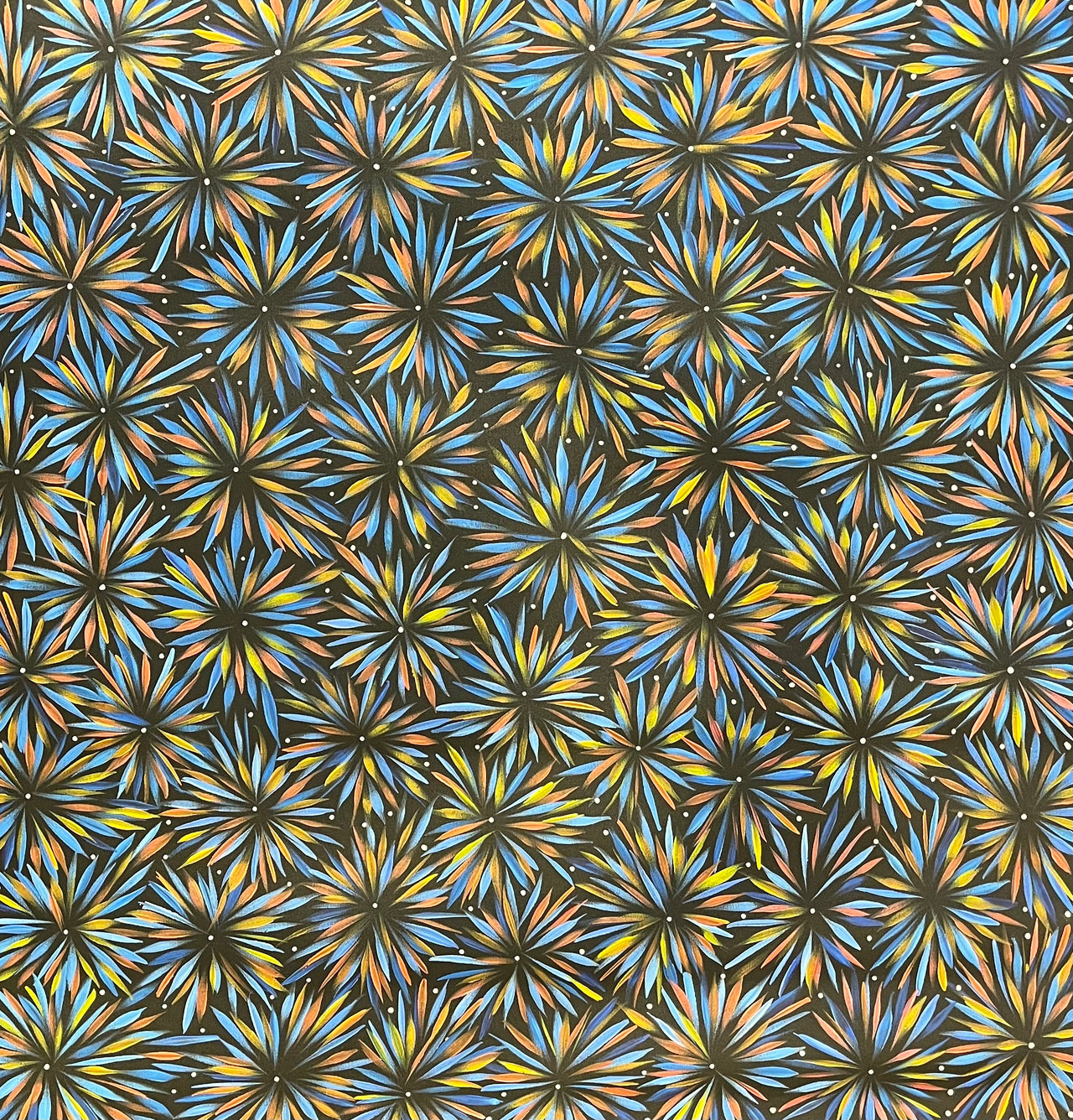 Margaret Scobie “Bush Medicine Leaves” 980 x 920 Aboriginal Art