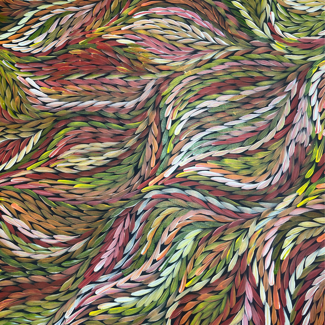 Rosemary Pitjara Petyarre, "Bush Medicine Leaves" 1920 x 1140 Aboriginal Art