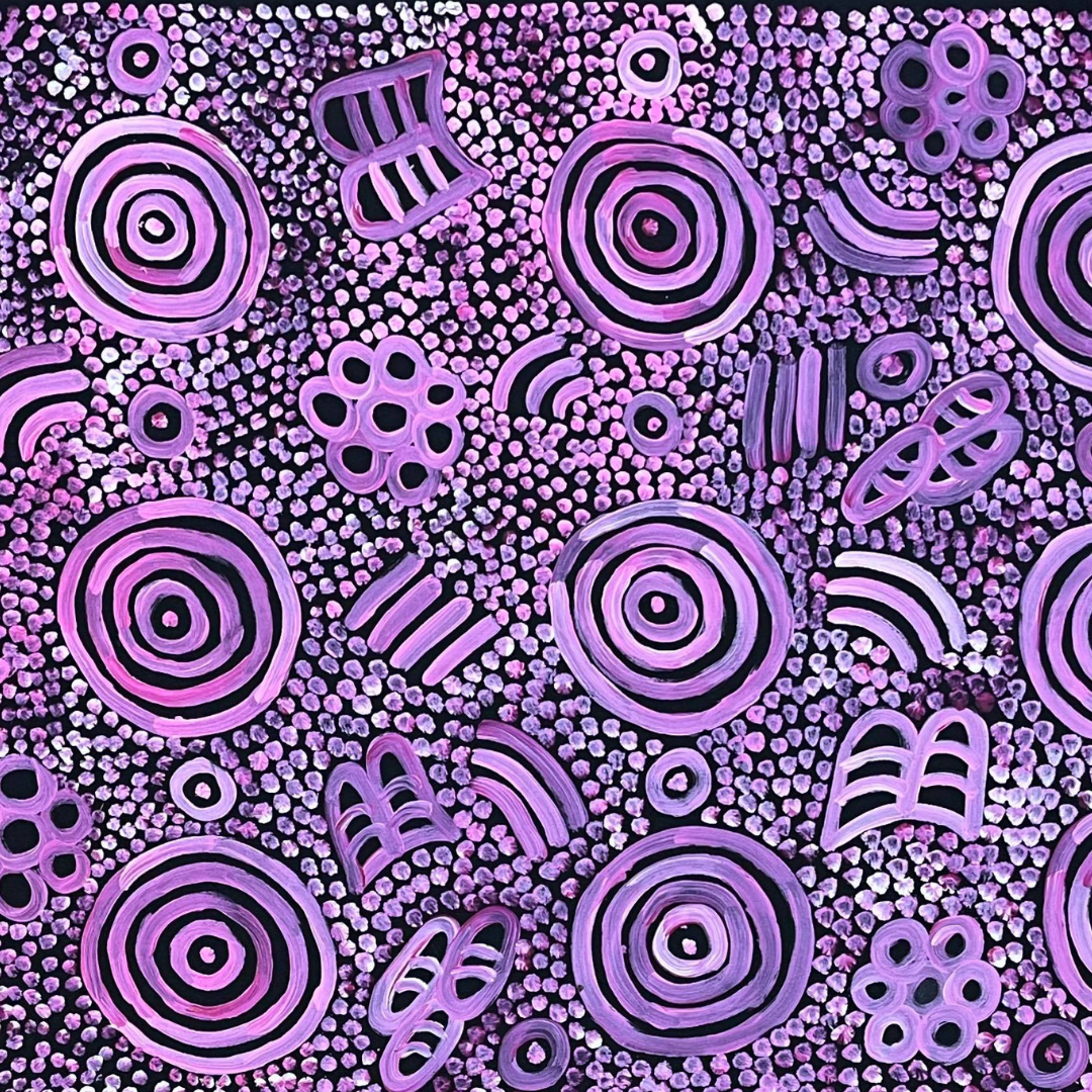 Roseanne Brown, My Country, Dreamtime, Aboriginal Art, Utopia Artist, Northern territory, bright colours baby bedroom, girls bedroom