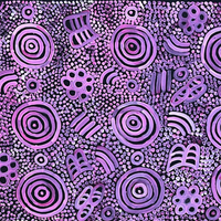Thumbnail for Roseanne Brown, My Country, Dreamtime, Aboriginal Art, Utopia Artist, Northern territory, bright colours baby bedroom, girls bedroom