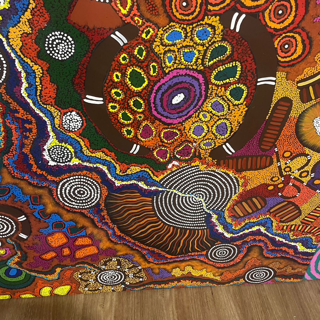 Damien and Yilpi Marks, "My Country" 2020 x 1200 Aboriginal Art