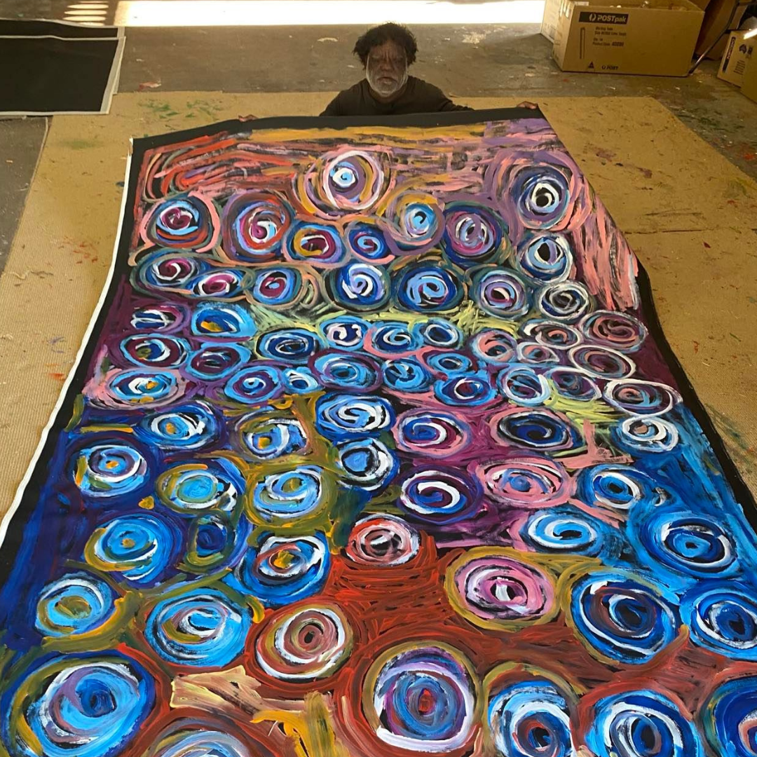Bob Gibson Tjungurrayi, "My Country" 2840 x 2000 Aboriginal Art