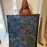 Thumbnail for Joy Pitjara (Petyarre) “Bush Plum Dreaming” 1530 x 950 Aboriginal Art